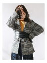 【SALE/78%OFF】ルーズチェックジャケット アングリッド コート/ジャケット【RBA_S】【RBA_E】