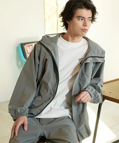 COBMASTER/コブマスター SOLOTEXフーディジャケット (MENS) ゴースローキャラバン ジャケット・アウター ブルゾン・ジャンパー グレー ブラック