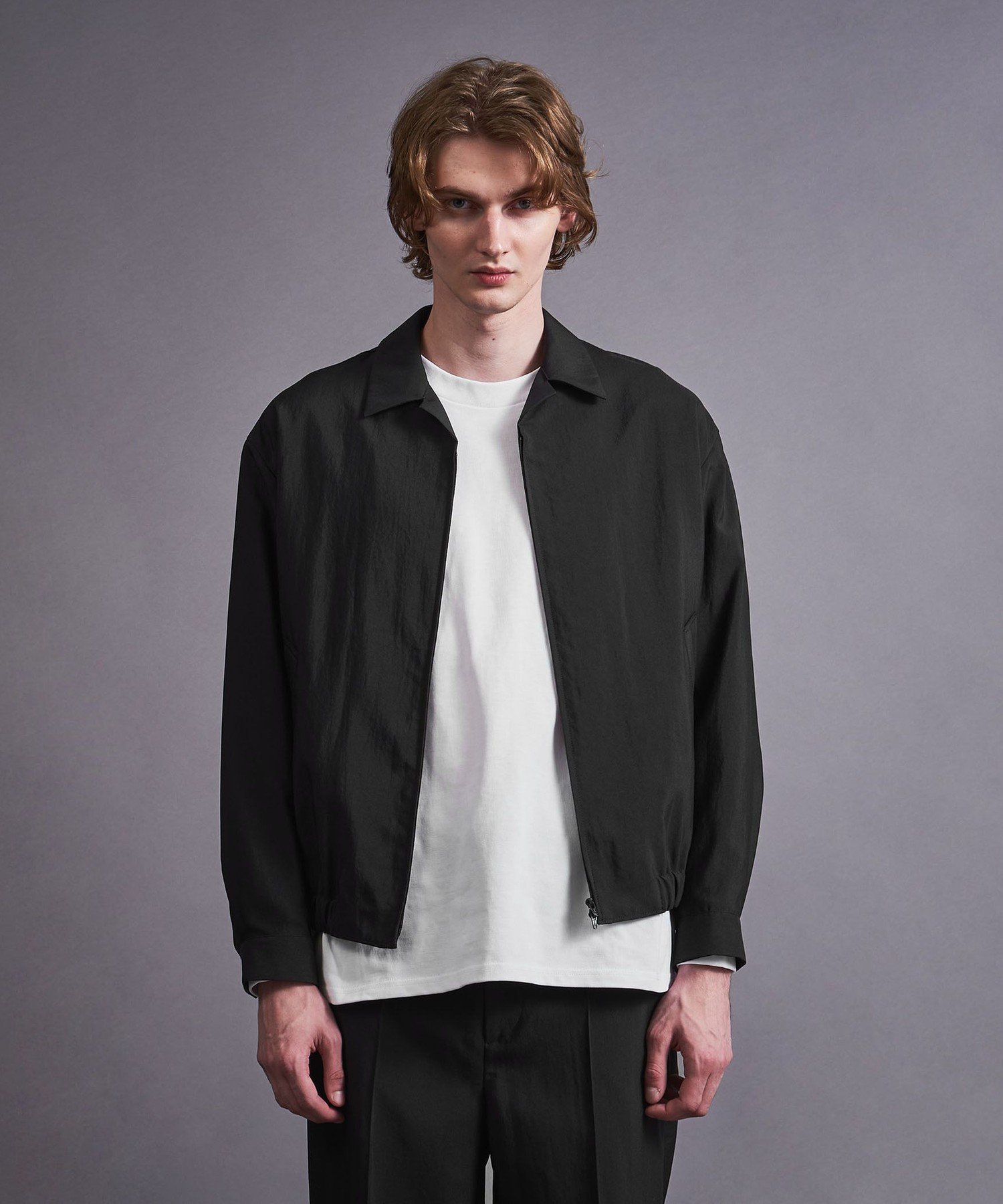 【SALE／70%OFF】monkey time BEAUTY&YOUTH UNITED ARROWS エアーバックサテンシリーズ ジップ ブルゾン-セットアップ対応- ユナイテッドアローズ アウトレット ジャケット・アウター その他のジャケット・アウター ブラック グレー【送料無料】