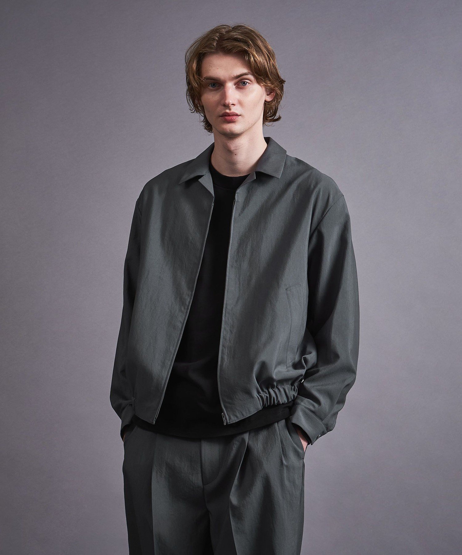 【SALE／70%OFF】monkey time BEAUTY&YOUTH UNITED ARROWS エアーバックサテンシリーズ ジップ ブルゾン-セットアップ対応- ユナイテッドアローズ アウトレット ジャケット・アウター その他のジャケット・アウター ブラック グレー【送料無料】