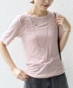 SHIPS WOMEN 《予約》シアー フライス レイヤード TEE シップス トップス カットソー・Tシャツ ブラック ホワイト ピンク【送料無料】