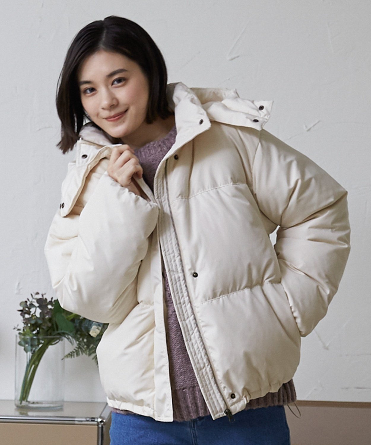 petit main 【リンク/撥水加工】モンスターダウンジャケット ナルミヤオンライン ジャケット・アウター ダウンジャケット・ダウンベスト ホワイト【送料無料】