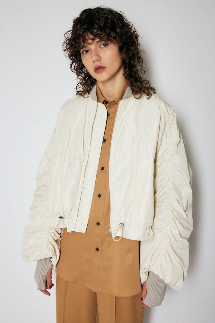 MOUSSY OS DRAWSTRING MA-1 マウジー ジャケット・アウター ブルゾン・ジャンパー ホワイト【送料無料】のサムネイル