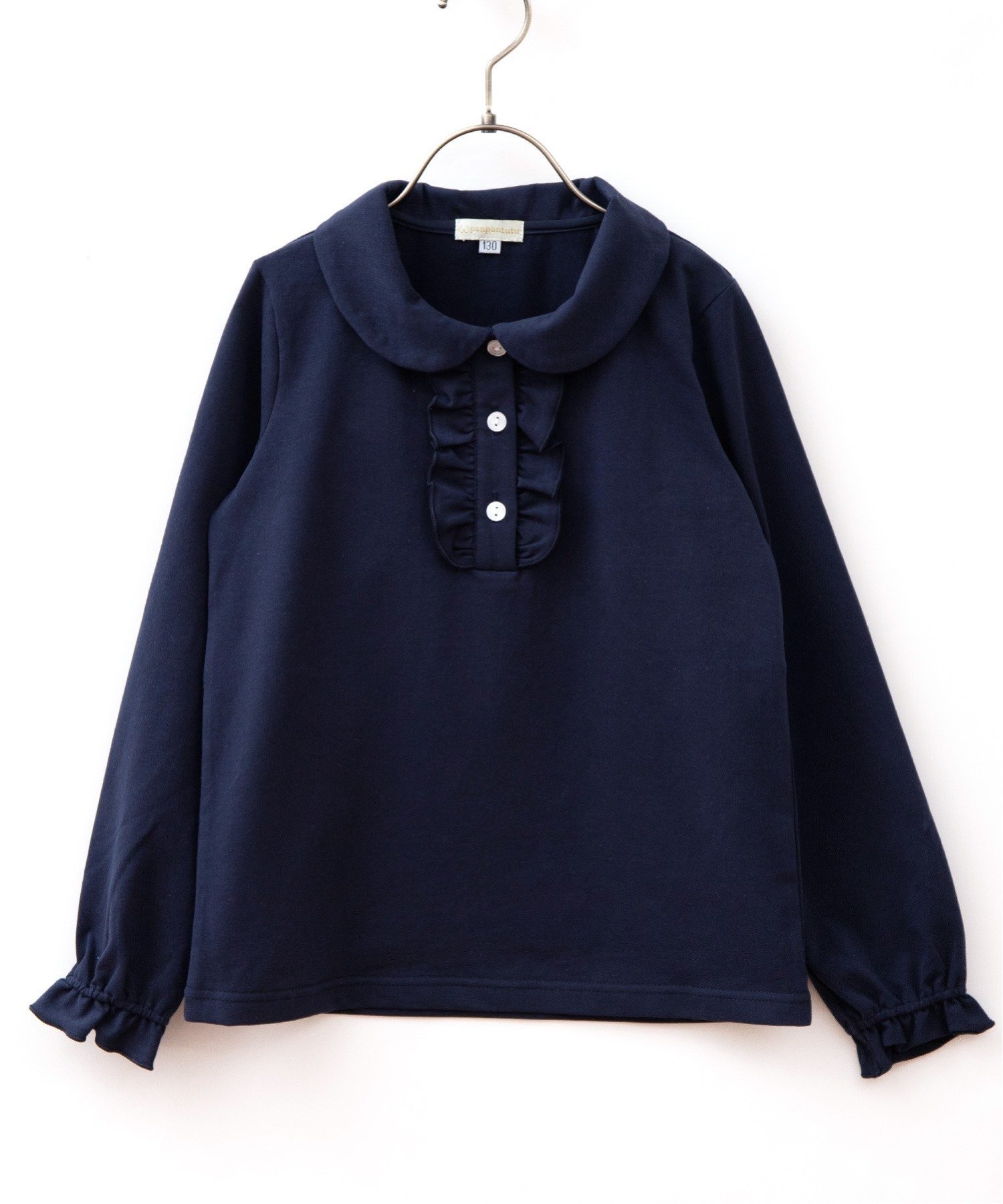 panpantutu (K)クラシカルフリルブラウス パンパンチュチュ トップス シャツ・ブラウス ネイビー ホワ..