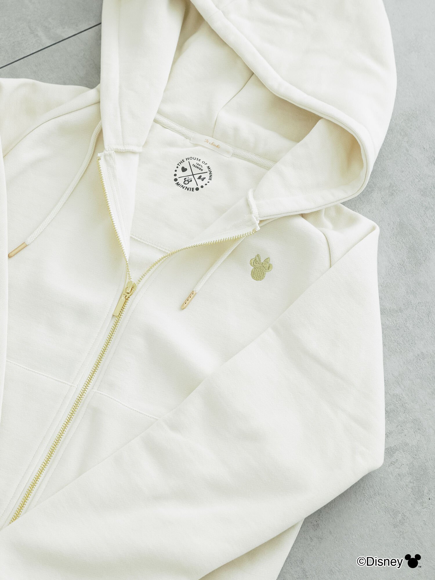 Te chichi 【Disney】ミニー/ポイント金糸刺繍裏起毛パーカー テチチ トップス カットソー・Tシャツ ホワイト グレー【送料無料】のサムネイル