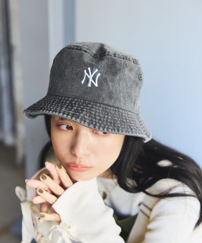 NEW ERA MLB MINI LOGO Bucket 01 NY フリークスストア 帽子 ハット ブラック ブルー【送料無料】のサムネイル