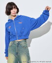 WEGO LADY'S 別注NBAショートWZIPパーカー ウィゴー トップス パーカー・フーディー ブルー グレー ホワイト ブラック【送料無料】