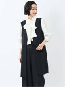 【SALE/20%OFF】m.f.editorial ダブルクロス ロングジレ 紺(セットアップ可能) 【25SS】 レディース セットアップ スーツ ジャケッ...