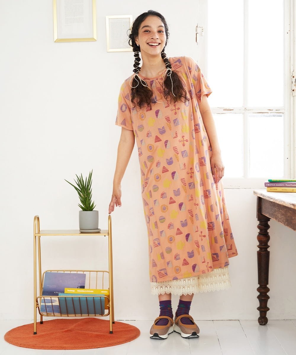 【SALE／30%OFF】Jocomomola Sala de baile ブークレジャカードワンピース ホコモモラ ワンピース・ドレス ワンピース ブラック【送料無料】