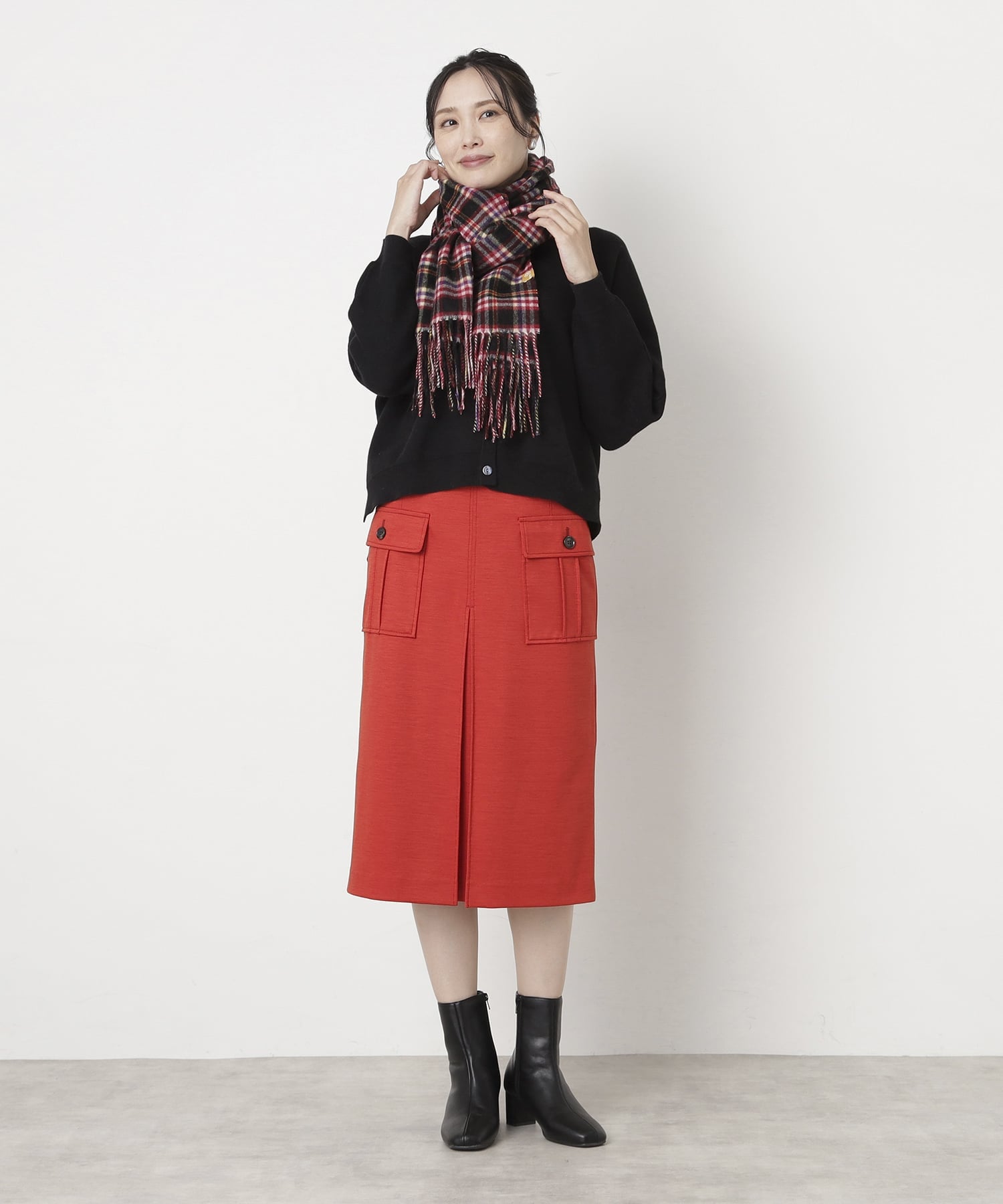 miel miel ミエル カシミヤ ストール 洗える 大判 大きいサイズ カシミヤ100% チェック ムーンバット ファッション雑貨 マフラー・ストール・ネックウォーマー ブラック