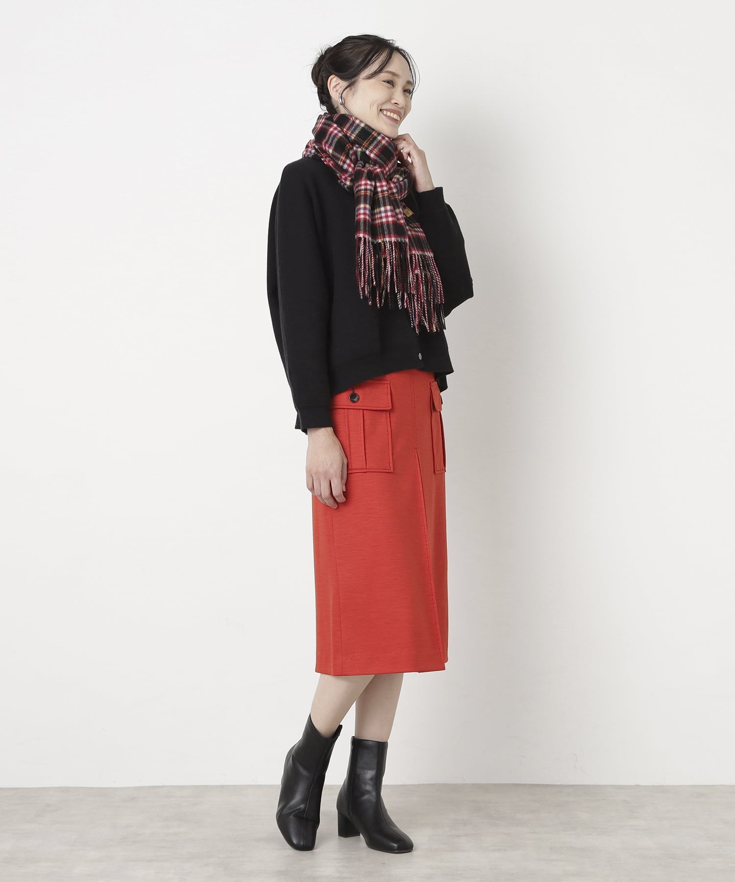 miel miel ミエル カシミヤ ストール 洗える 大判 大きいサイズ カシミヤ100% チェック ムーンバット ファッション雑貨 マフラー・ストール・ネックウォーマー ブラック