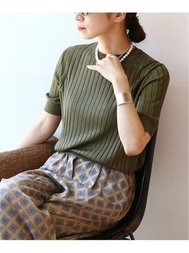 VERMEIL par iena 【SLOANE/スローン】シルク5分袖プルオーバー◆ ヴェルメイユ パー イエナ ニット ニットその他 ベージュ【送料無料】