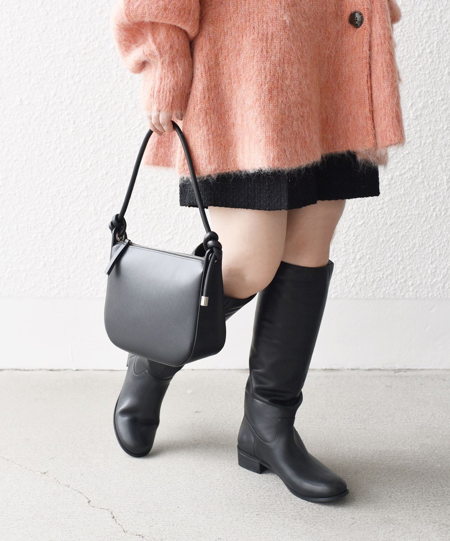 【SALE／40%OFF】SHIPS WOMEN *s・coueurレザーロングブーツ◇ シップス シューズ・靴 ブーツ ブラック ベージュ【送料無料】のサムネイル