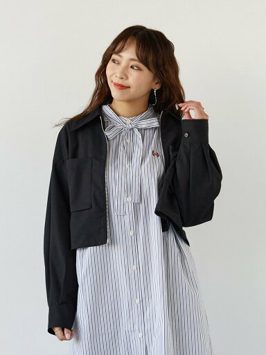 【SALE/30%OFF】NICOLE CLUB フラットカラー ショートジャケット ニコル クラブ ジャケット・アウター その他のジャケット・アウター ベージュ グレー ブラック【送料無料】 【SALE/30%OFF】NICOLE CLUB フラットカラー ショートジャケット ニコル クラブ ジャケット・アウター その他のジャケット・アウター ベージュ グレー ブラック【送料無料】