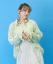 【SALE/60%OFF】axes femme イレヘム*ボリュームシャツ アクシーズファム トップス シャツ・ブラウス グリーン ブラック ホワイト