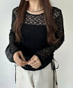 【SALE/30%OFF】JUNOAH callautia レーストップス ジュノア トップス シャツ・ブラウス グレー ブラック ホワイト【送料無料】