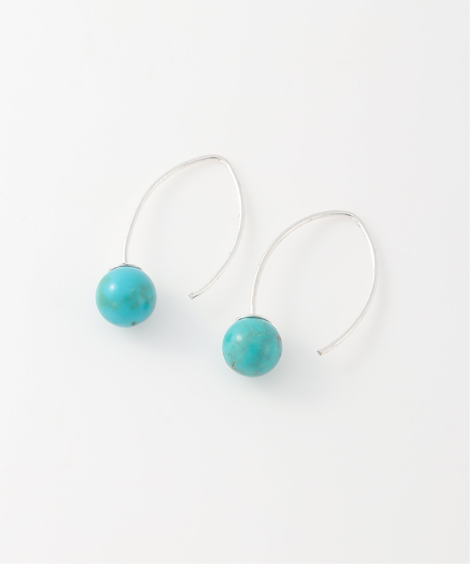 SCALABLANCHE SCALABLANCHE/(W)ターコイズフックピアス(SV925) スカラ アクセサリー・腕時計 ピアス グリーン【送料無料】