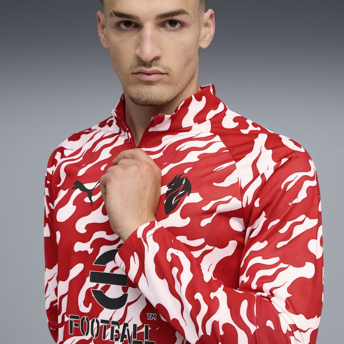 【SALE／30%OFF】PUMA メンズ 2025-26 ACミラン プレマッチ クォータジップ トップ プーマ トップス カットソー・Tシャツ ホワイト【送料無料】