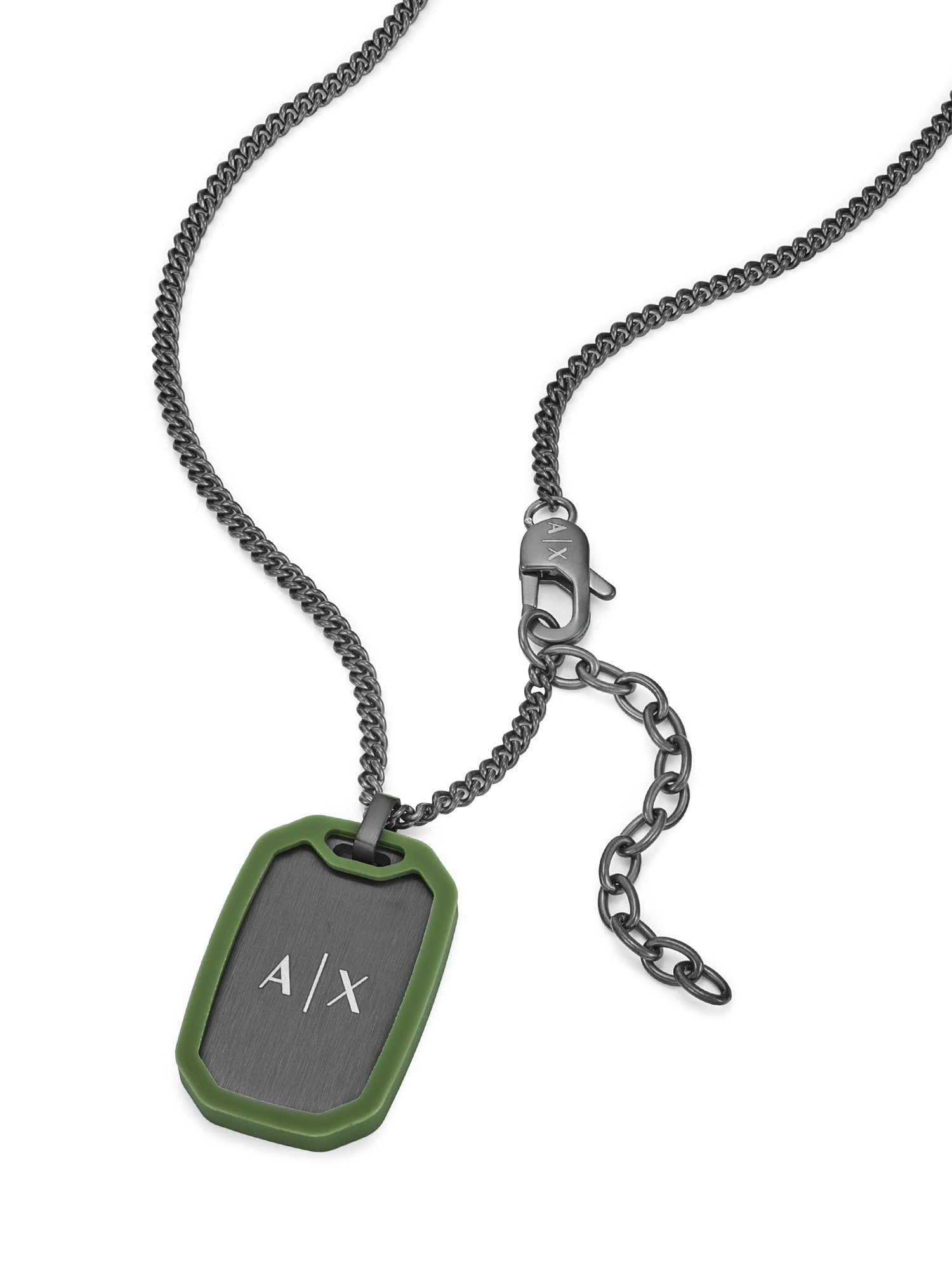 A｜X ARMANI EXCHANGE アルマーニ・エクスチェンジ アクセサリー メンズ ネックレス ガンメタル AXG0170060 ウォッチステーションインターナショナル アクセサリー・腕時計 ネックレス グリーン【送料無料】