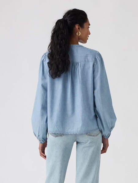 Levi's クレオ ロングスリーブブラウス リーバイス トップス シャツ・ブラウス ネイビー【送料無料】