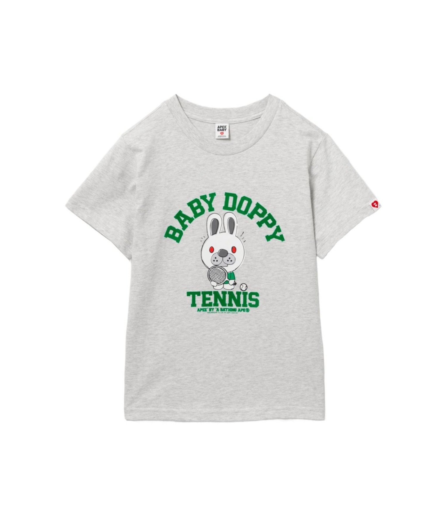 A BATHING APE BABY DOPPY PRINTED TEE #1 ア ベイシング エイプ トップス カットソー・Tシャツ グレー グリーン ホワイト