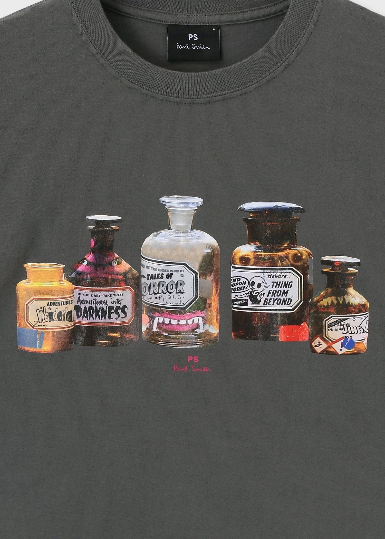 "Glass bottle" Tシャツ ポール・スミス トップス カットソー・Tシャツ ホワイト グレー