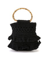 Casselini Casselini/ペーパーバンブーバッグ キャセリーニ バッグ ハンドバッグ ブラック
