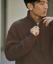 【SALE/60%OFF】URBAN RESEARCH ITEMS 畦編みハーフジッププルオーバーニット アーバンリサーチアイテムズ トップス ニット ホワイト ブラック ブラウン