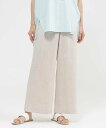 【SALE/58%OFF】EVEX by KRIZIA 【ウォッシャブル】ナチュラルリネンブレンドワイドパンツ エヴェックス バイ クリツィア パンツ その他のパンツ ベージュ グレー【送料無料】(4)
