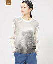 【SALE/24%OFF】EVEX by KRIZIA 【L】【ウォッシャブル】ライオンプリントニットプルオーバー サンヨー エルサイズ トップス ニット ベー...