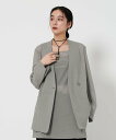 【SALE/40%OFF】BEAUTY&YOUTH UNITED ARROWS シアー ノーカラー ジャケット ビューティー&ユース ユナイテッドアローズ ジャケット・アウター ノーカラージャケット ホワイト グレー ネイビー【送料無料】