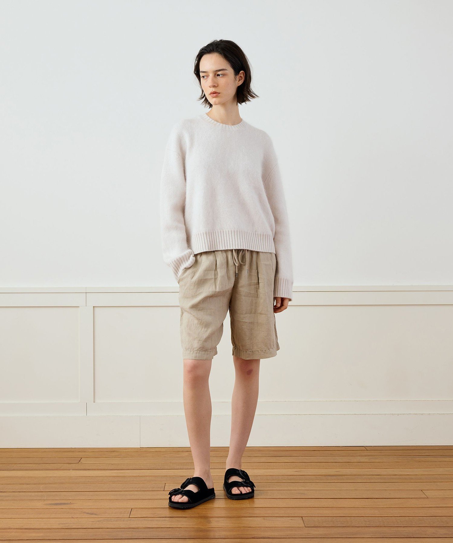 ライトウェイトリネン ハーフパンツ WKO4318 トゥモローランド パンツ その他のパンツ ベージュ