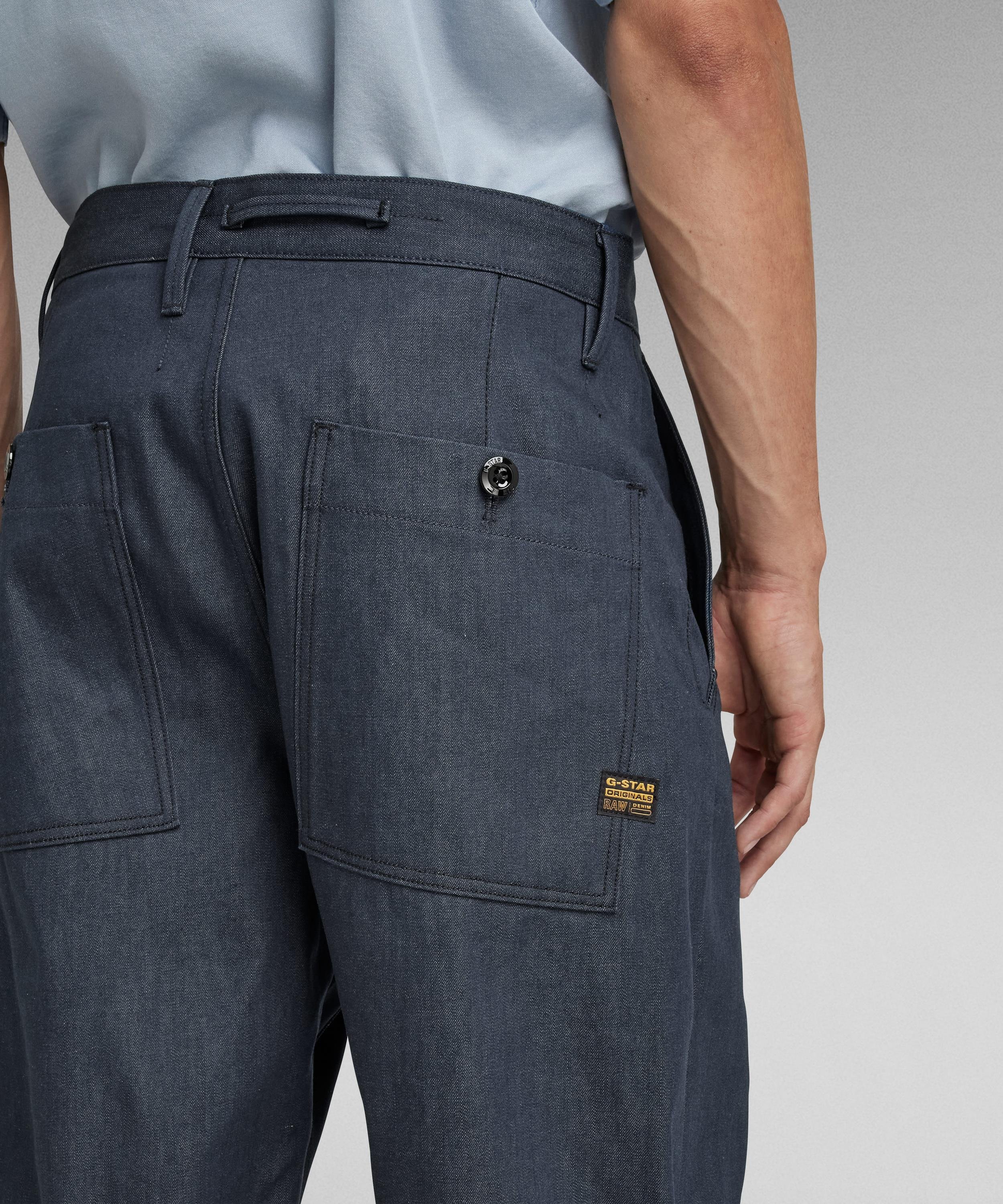 【公式ショップ】WORKER CHINO RELAXED SHORTS/リラックスワイドデニムショートパンツ ジースターロゥ パンツ ジーンズ・デニムパンツ ネイビー