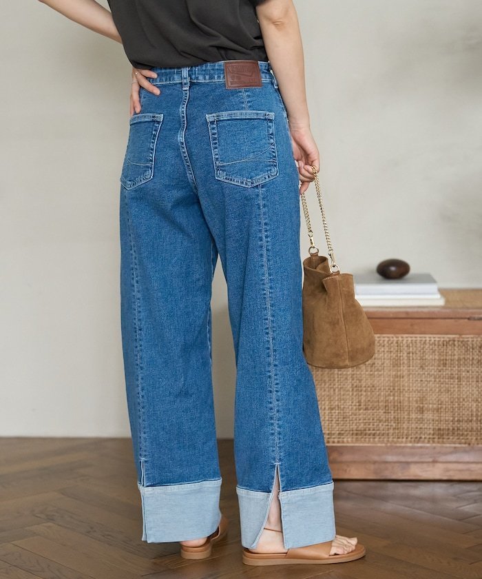 SOMETHING 別注 BACK SLIT LOOSE STRAIGHT/バックスリットルーズストレートデニム 25AW フリークススト..