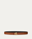 LAUREN RALPH LAUREN ロゴ リバーシブル クロスハッチ レザー ベルト ラルフローレン ファッション雑貨 ベルト ブラウン【送料無料】