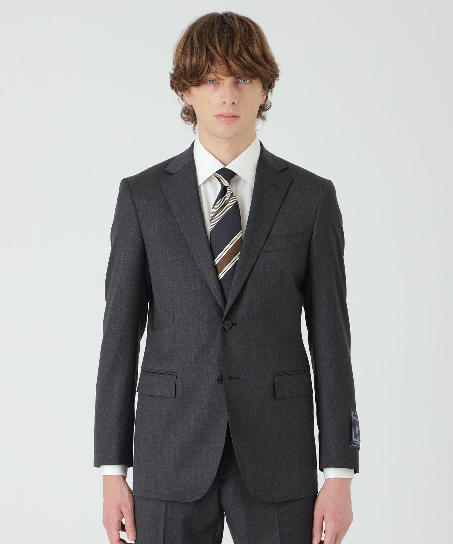 BLACK LABEL CRESTBRIDGE MARTINSONSダークグレーソリッド ブルーレーベル / ブラックレーベル・クレストブリッジ スーツ・フォー...