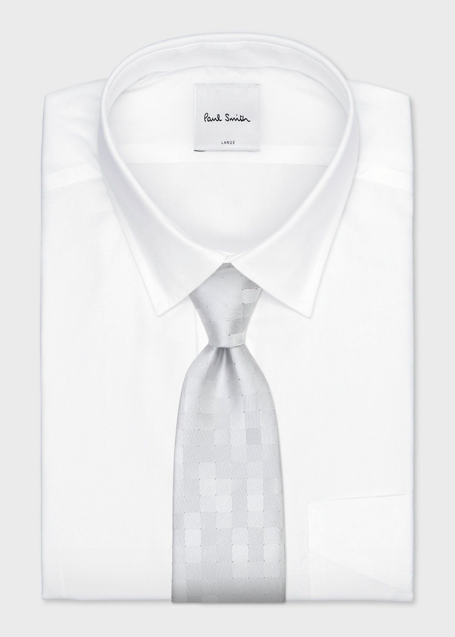 Paul Smith シルバーコード タイ ポール・スミス スーツ・フォーマル ネクタイ・蝶ネクタイ シルバー【送料無料】