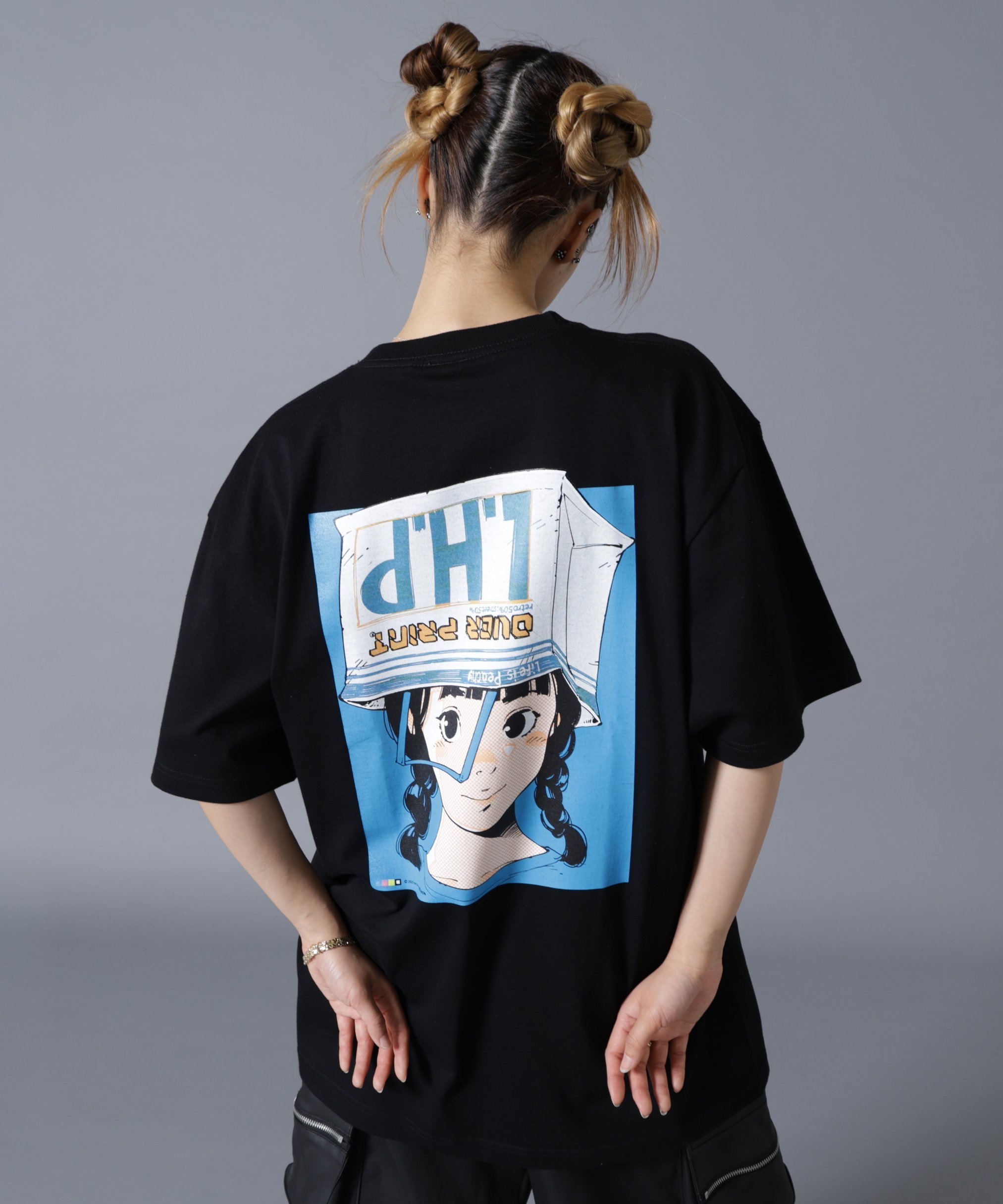 LHP overprint/オーバープリント/Shopper Tee COTOH エルエイチピー トップス カットソー・Tシャツ ブラック ホワイト