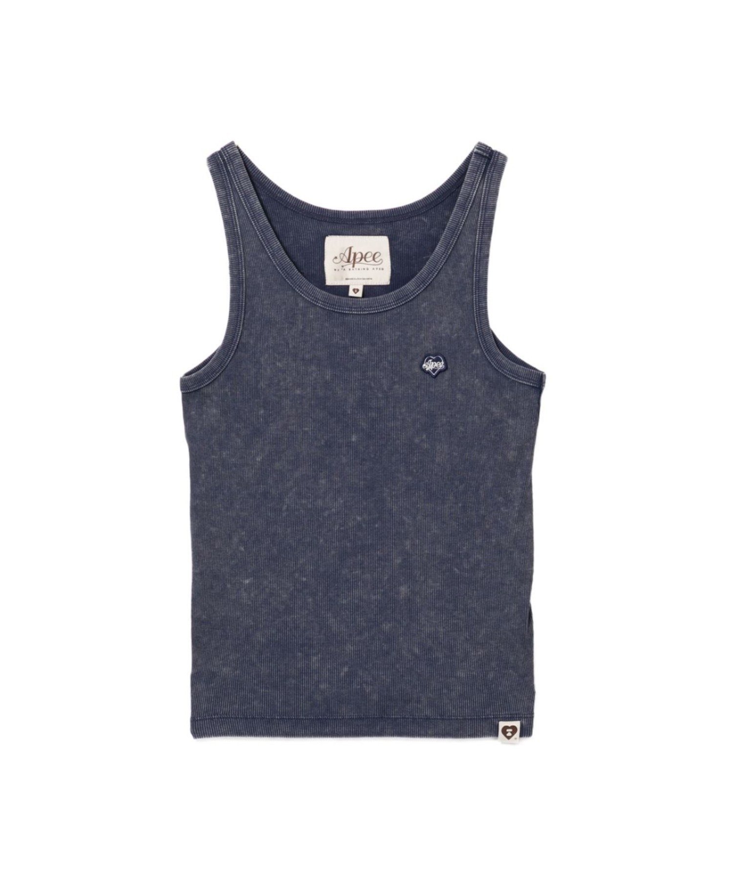 WASHED RIBBED VEST ア ベイシング エイプ トップス ノースリーブ・タンクトップ ネイビー グレー