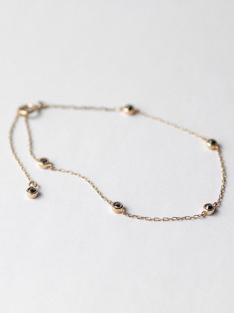 cui-cui ブラックダイヤモンド ブレスレット ｜ K10YG キュイキュイ アクセサリー・腕時計 ブレスレット・バングル ブラック【送料無料】