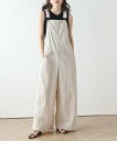 【SALE/50%OFF】La-gemme ワークサロペットパンツ ラジュール オールインワン・オーバーオール オーバーオール・サロペット ブラック ベージュ ...