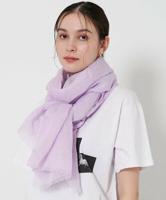 BEAUTY&YOUTH UNITED ARROWS 麻混 カラーストール ビューティー&ユース ユナイテッドアローズ ファッション雑貨 マフラー・ストール・ネックウォーマー ブルー ホワイト【送料無料】