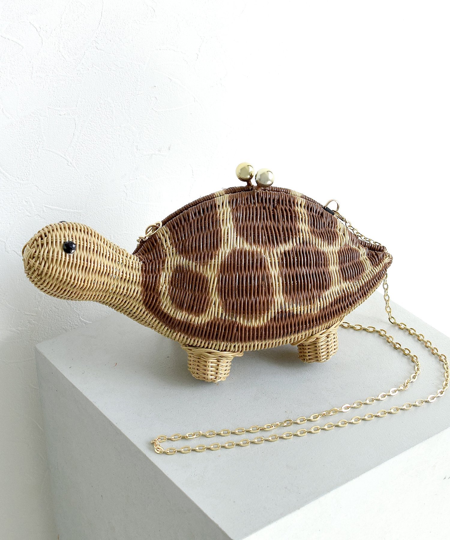 utatane utatane 籐カゴバッグ 亀 クラッチバッグ ショルダー 籐編み ウタタネ バッグ クラッチバッグ ..