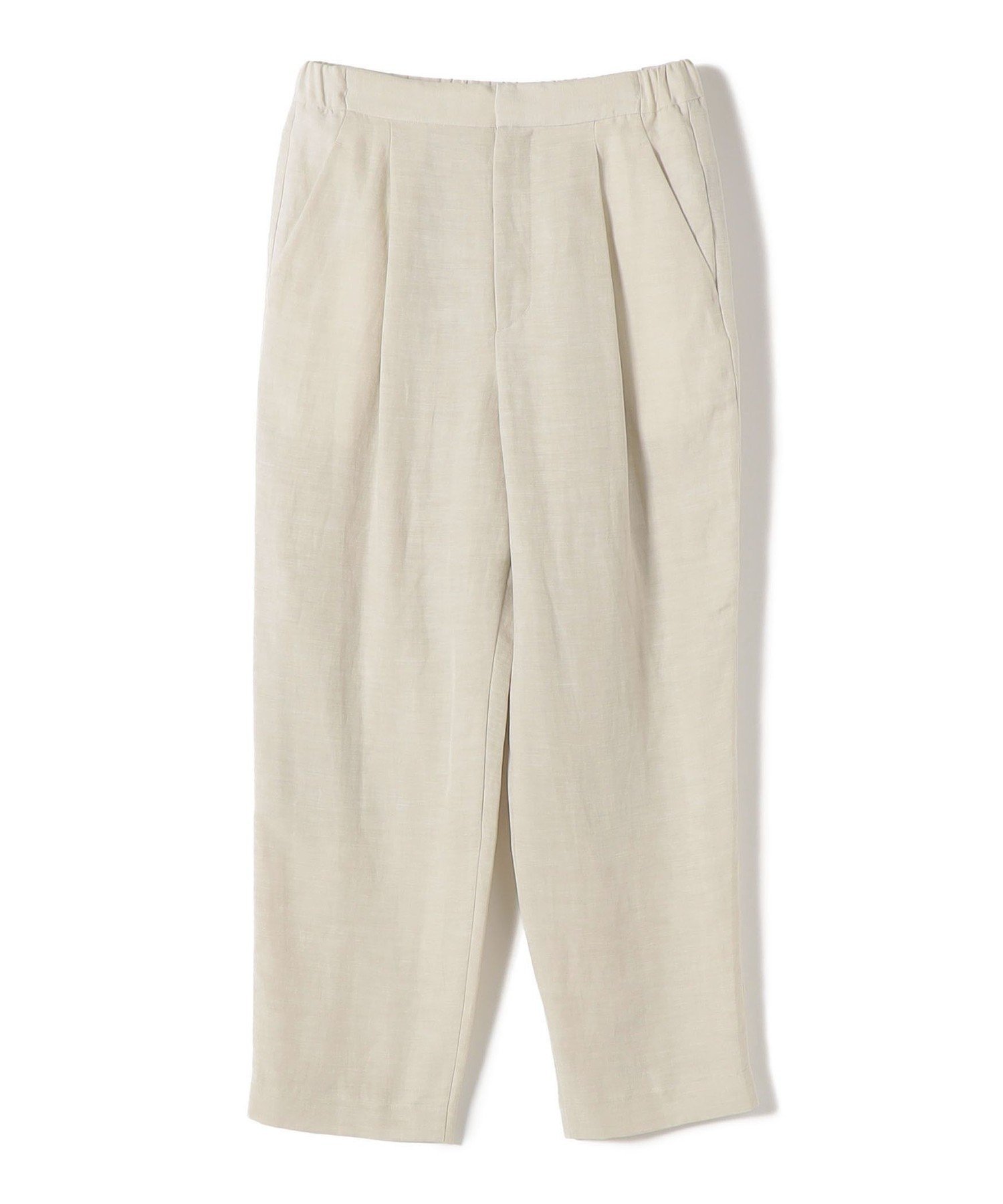 SHIPS WOMEN SHIPS Primary Navy Label:麻混 テーパード パンツ(セットアップ対応) シップス パンツ その他のパンツ ブラウン ベージュ ネイビー【送料無料】