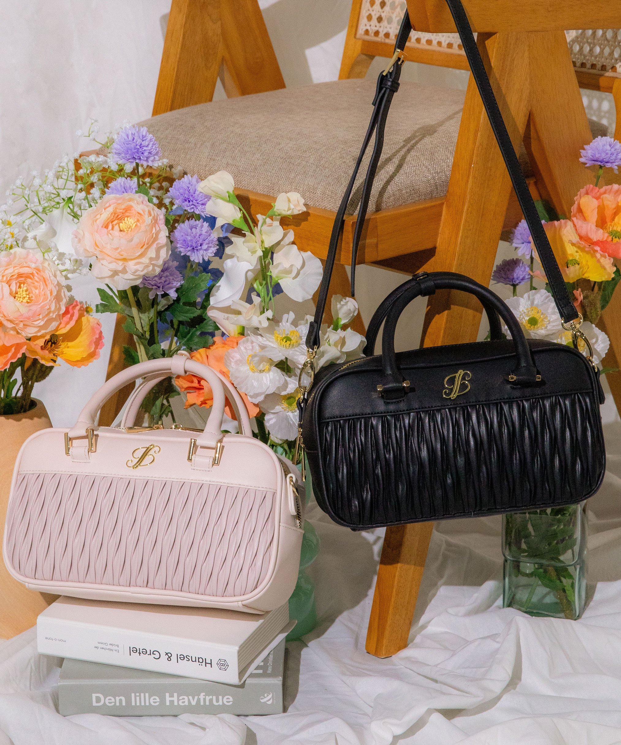 JILL by JILL STUART Noble J パフィーボストンバッグ ジル バイ ジル スチュアート バッグ その他のバッグ ブラック ピンク