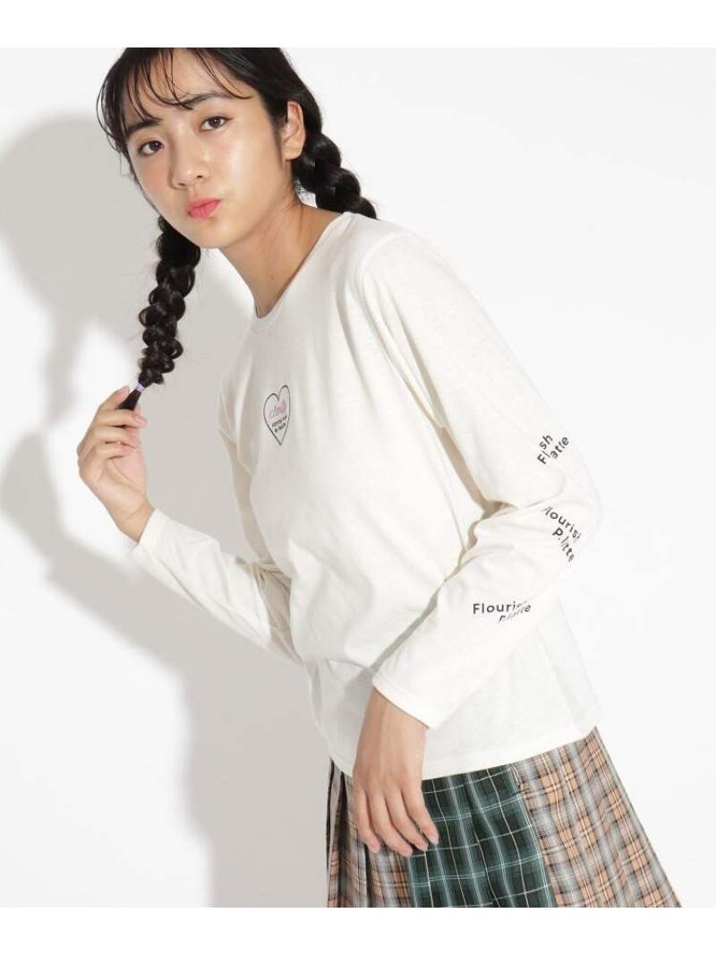 PINK-latte ハートロゴロングTシャツ ピンク ラテ トップス その他のトップス ホワイト ブラック パープルのサムネイル