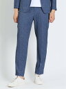 【SALE/15%OFF】TAKA-Q TechDenim スリムフィット ノータックパンツ 青(セットアップ可能) タカキュー スーツ・フォーマル スーツパン...