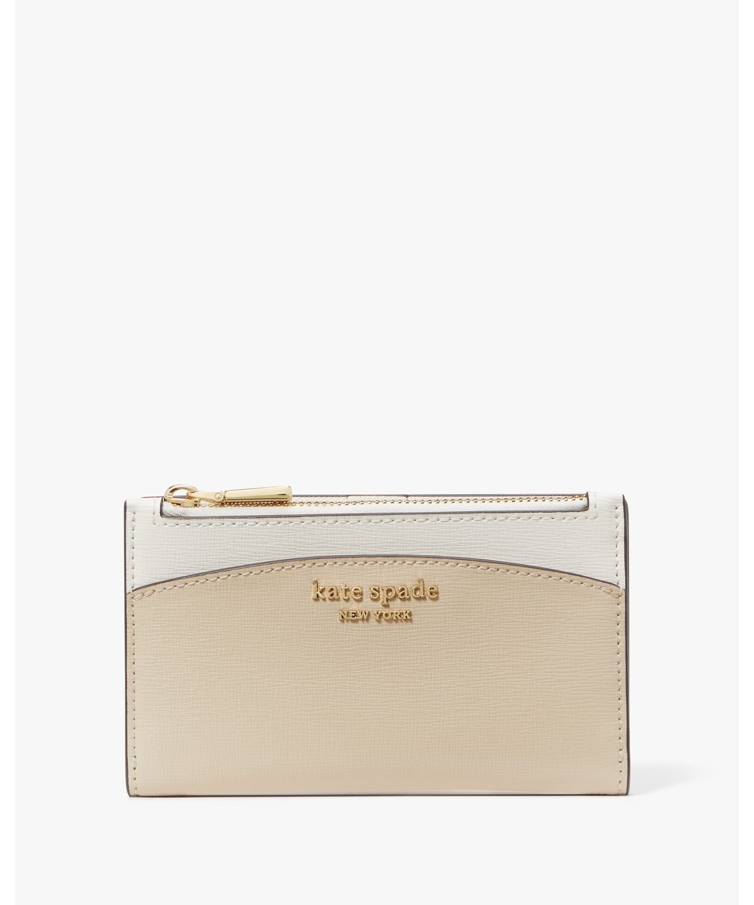 kate spade new york モーガン カラーブロック スモール スリム バイフォールド ウォレット ケイトスペードニューヨーク 財布・ポーチ・ケース 財布 ブラウン【送料無料】