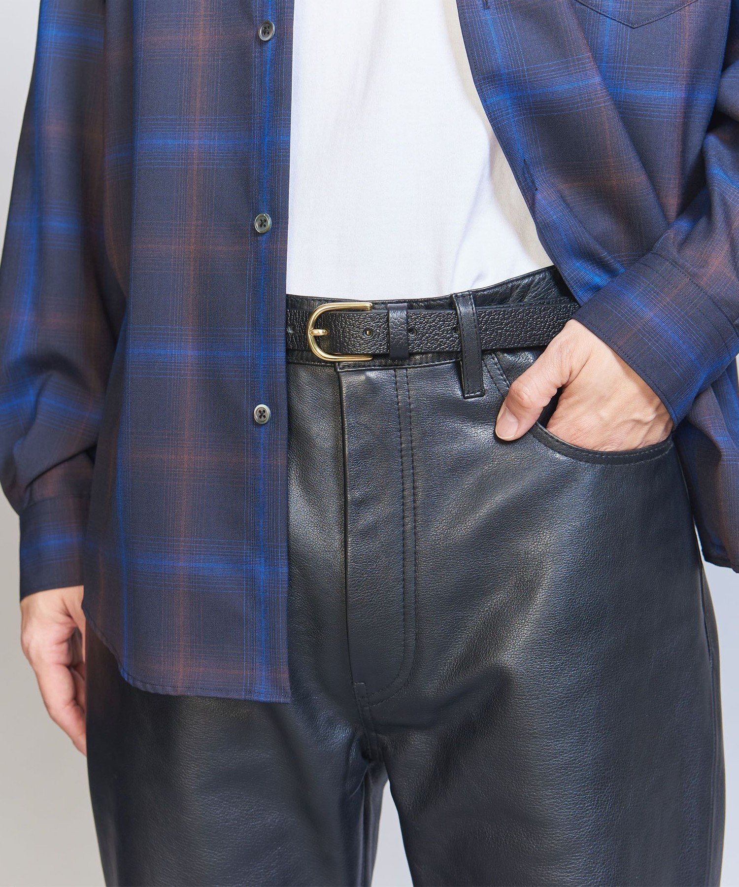 【SALE／50%OFF】BEAUTY&YOUTH UNITED ARROWS オーバル ベルト 25mm -Made in Japan- ビューティー＆ユース　ユナイテッドアローズ ファッション雑貨 ベルト ブラック【送料無料】