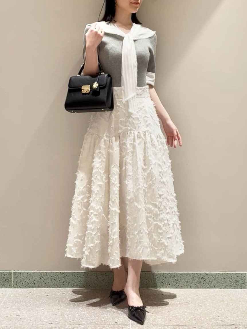 【SALE／50%OFF】SNIDEL ジャガードテールスカート スナイデル スカート ロング・マキシスカート【送料無料】のサムネイル